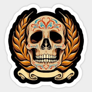 Yellow Skull Sticker